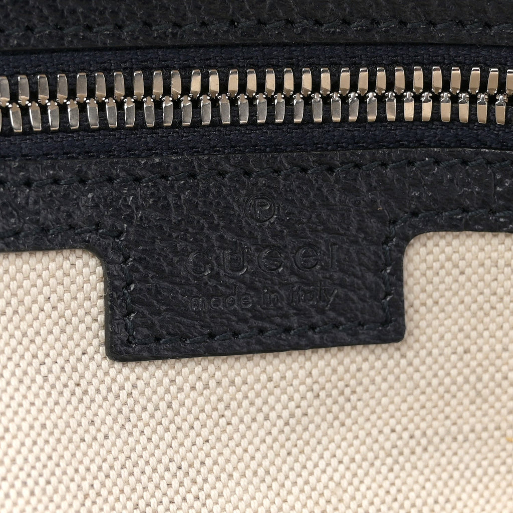 GG Supreme Monogram Textured Dollar Calfskin Web Small Ophidia Day Backpack Beige Blue Black