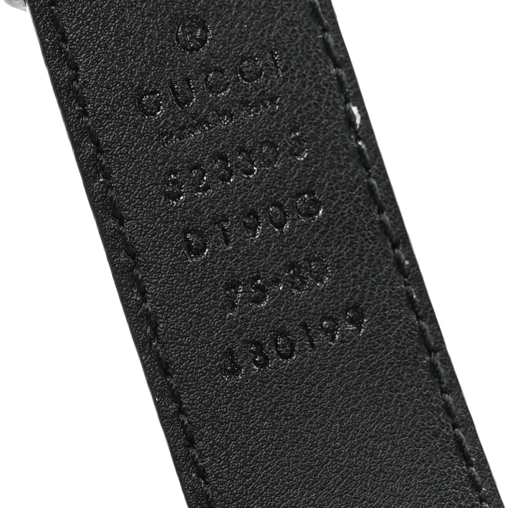 Calfskin Icaro G Cube 25mm Belt 75 30 Black