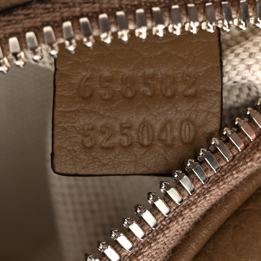 Piuma Calfskin Jumbo GG Embossed Small Belt Bag Good Taupe