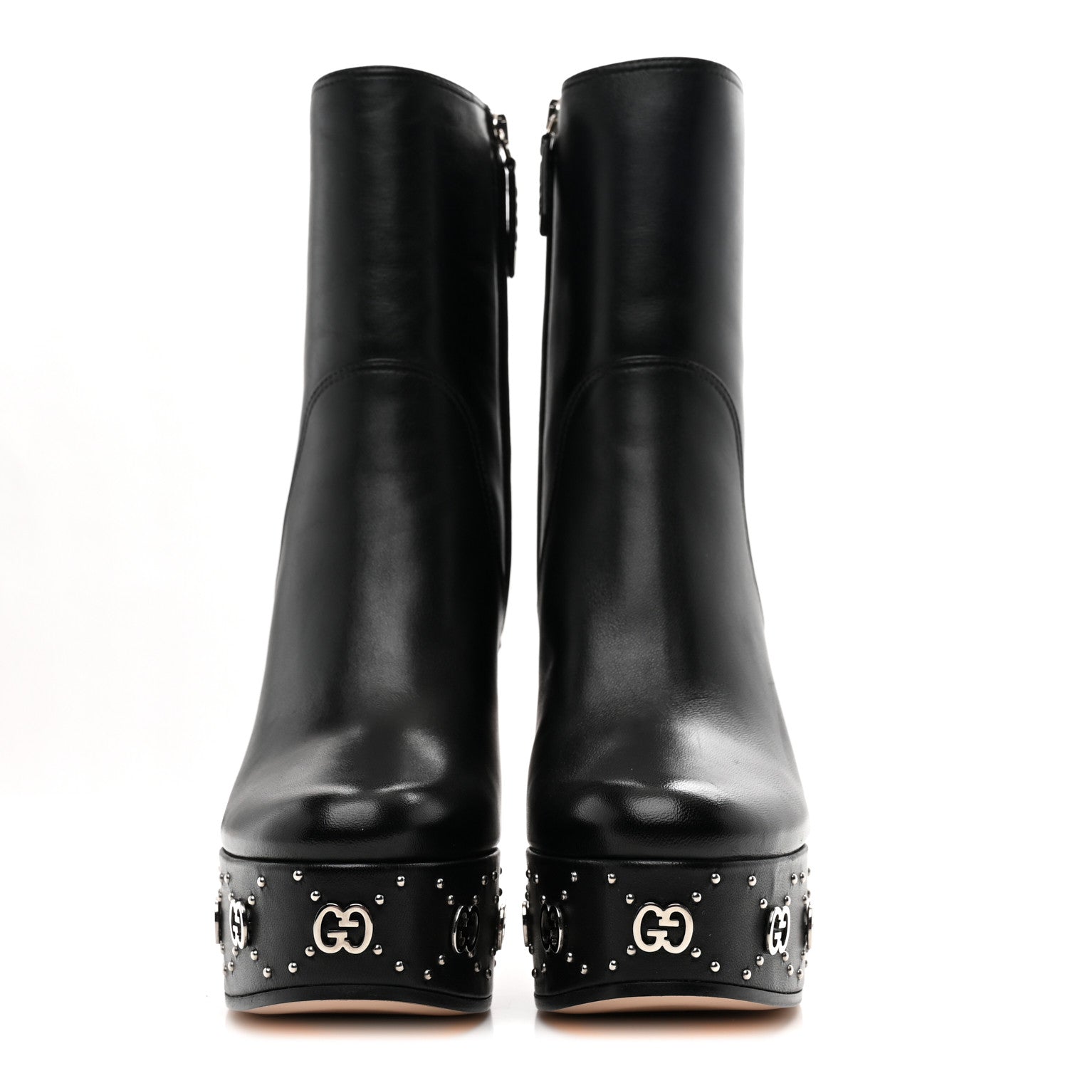 Nappa Platform Charlotte Ankle Boots 36 Black