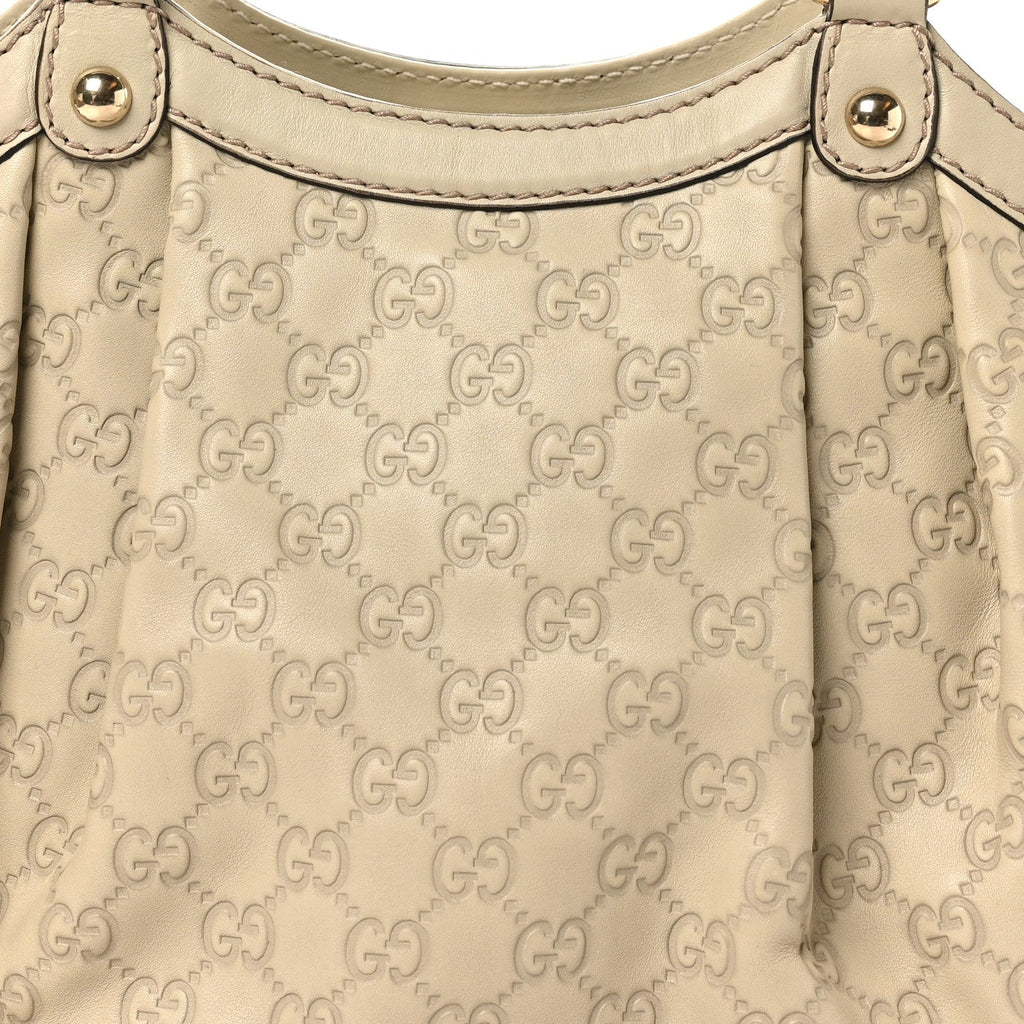 Guccissima Medium Sukey Tote Mystic White