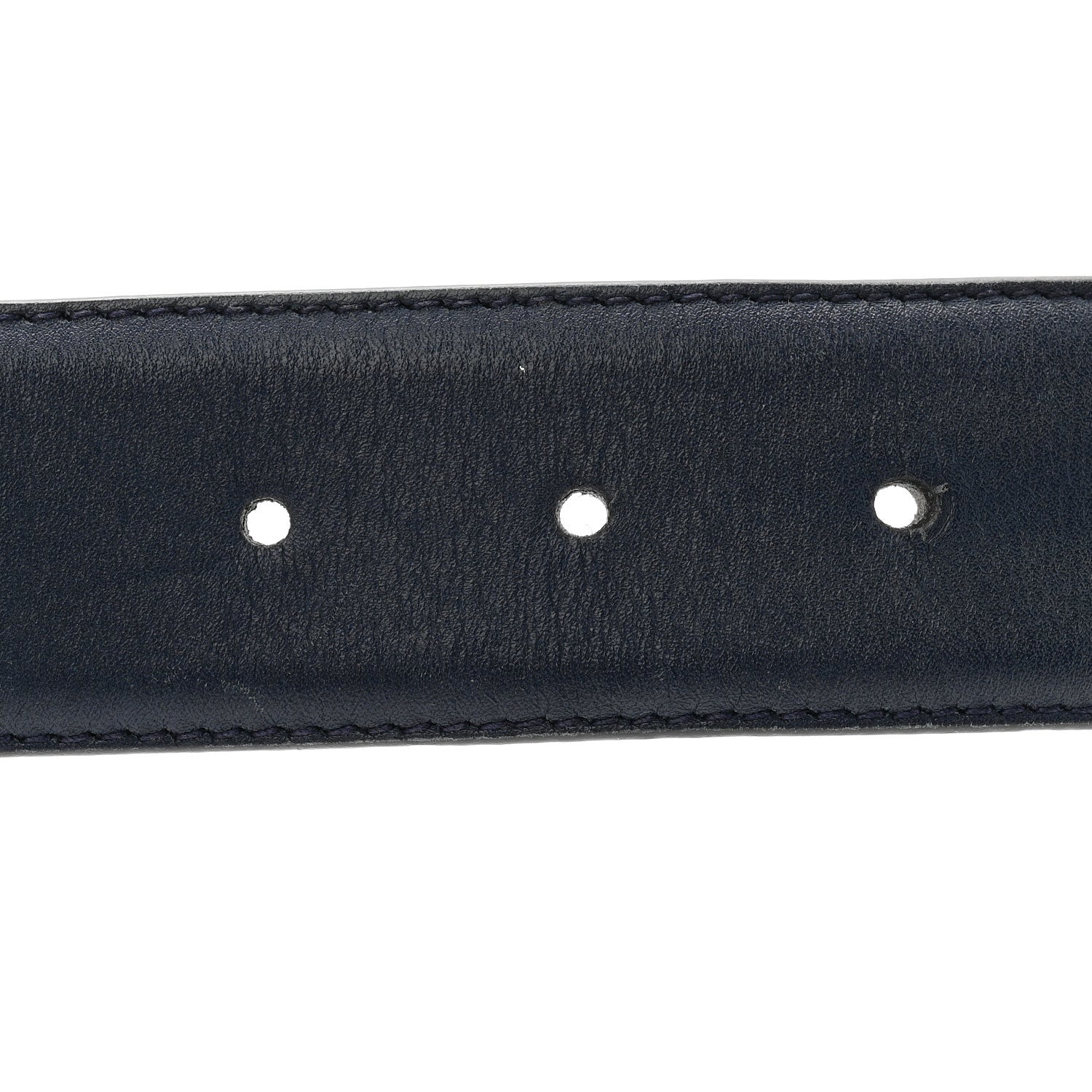 Moon Calfskin Interlocking G 37mm Belt 75 30 Cobalt Blue