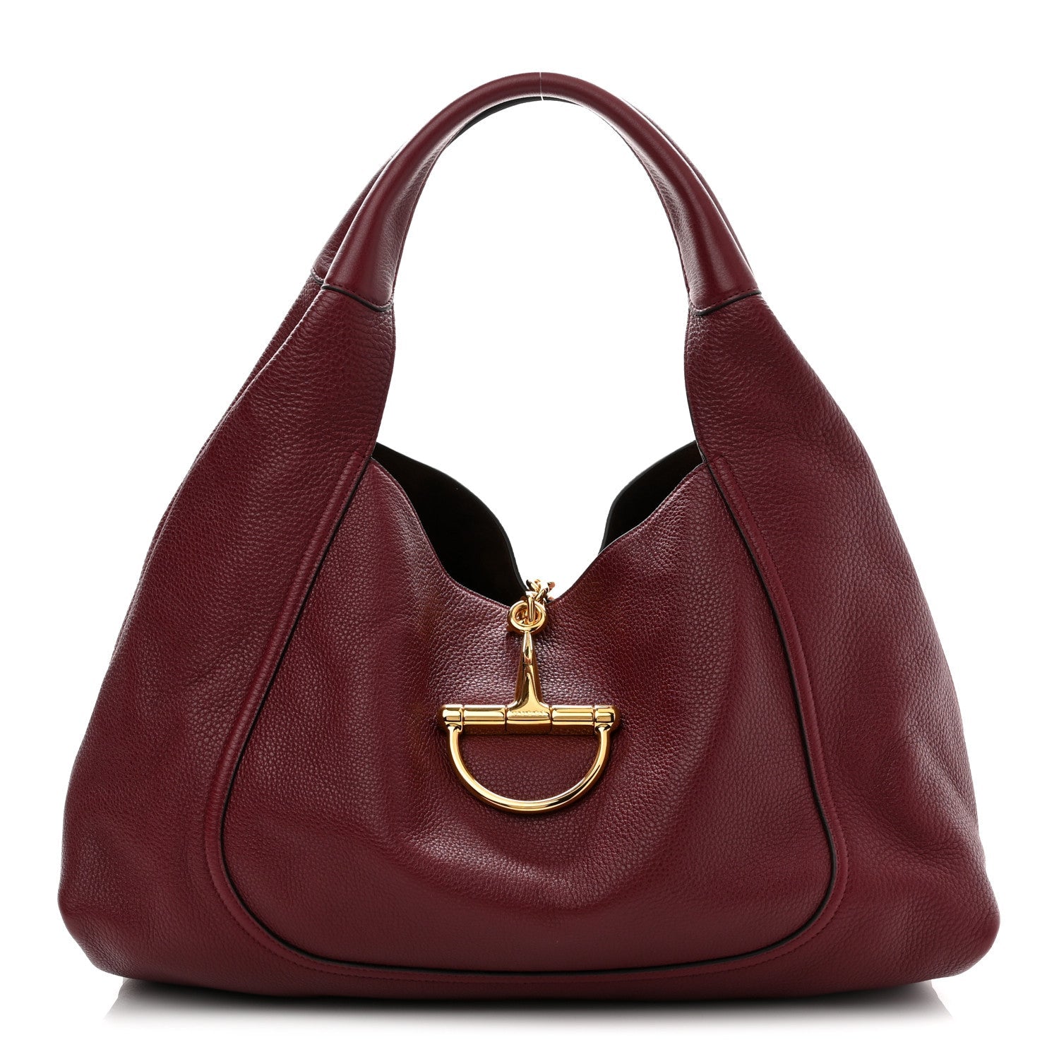 Grained Calfskin Softbit Maxi Shoulder Bag Rosso Ancora Red