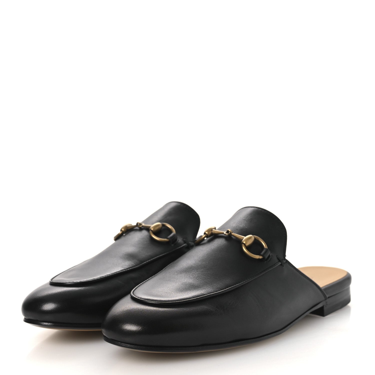 Calfskin Womens Princetown Slippers 37.5 Black