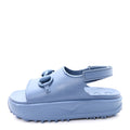 Soft Rubber Horsebit Touch Mens Strapped Sandals 9 Washed Indigo