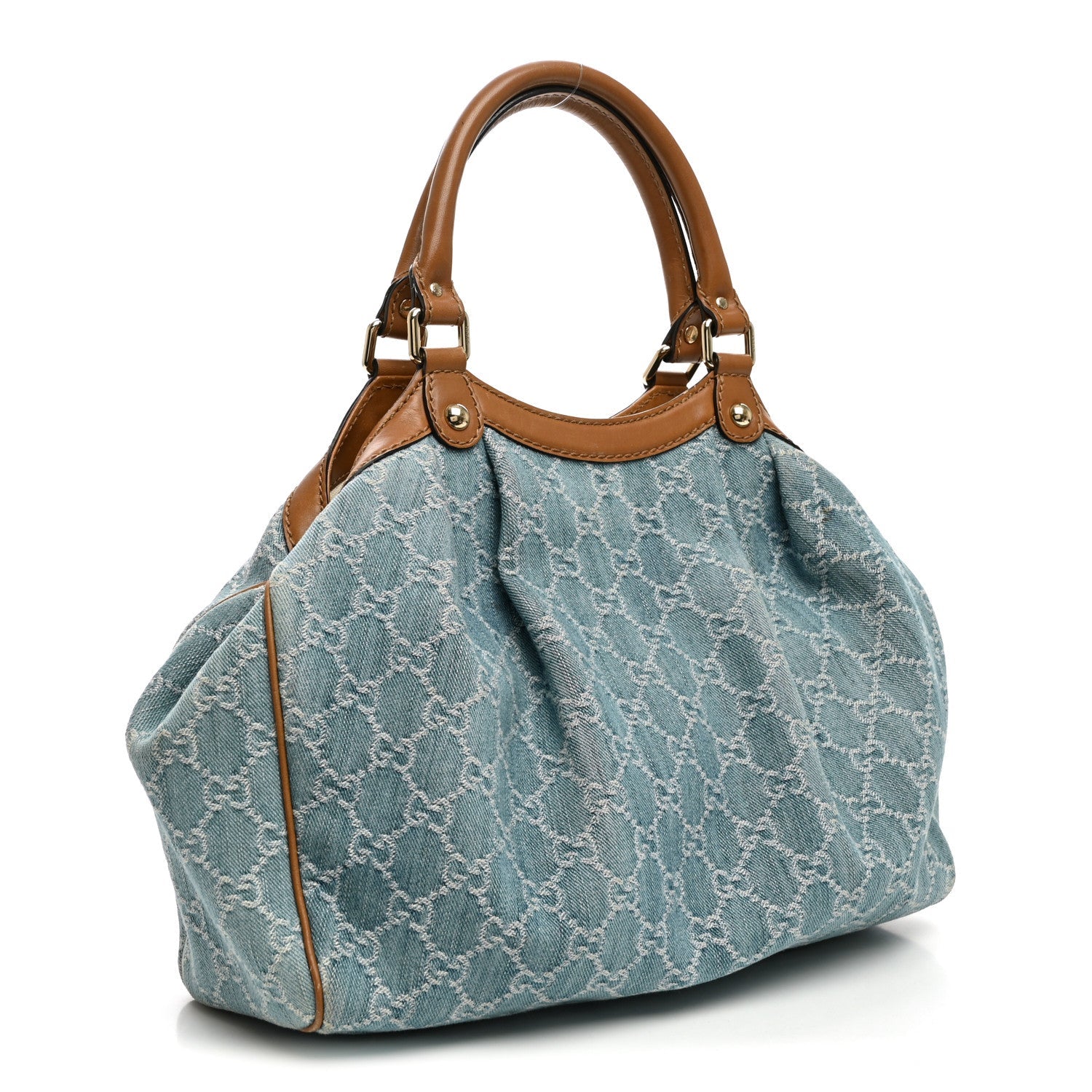 Denim Monogram Medium Sukey Tote Blue