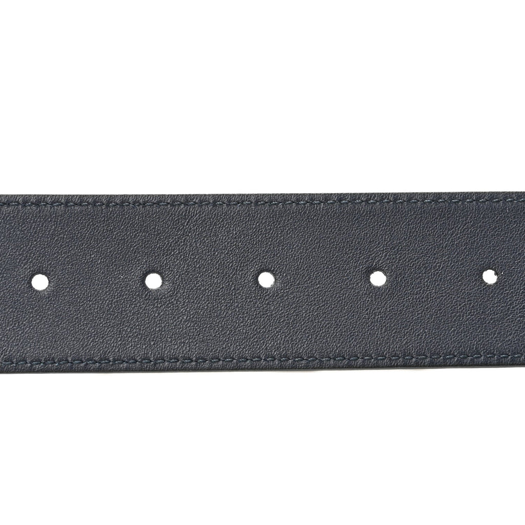 Moon Calfskin Nickel Double G 40mm Belt 75 30 Blue