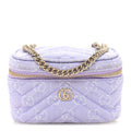 Denim GG Monogram Nano GG Marmont Vanity Bag Light Purple