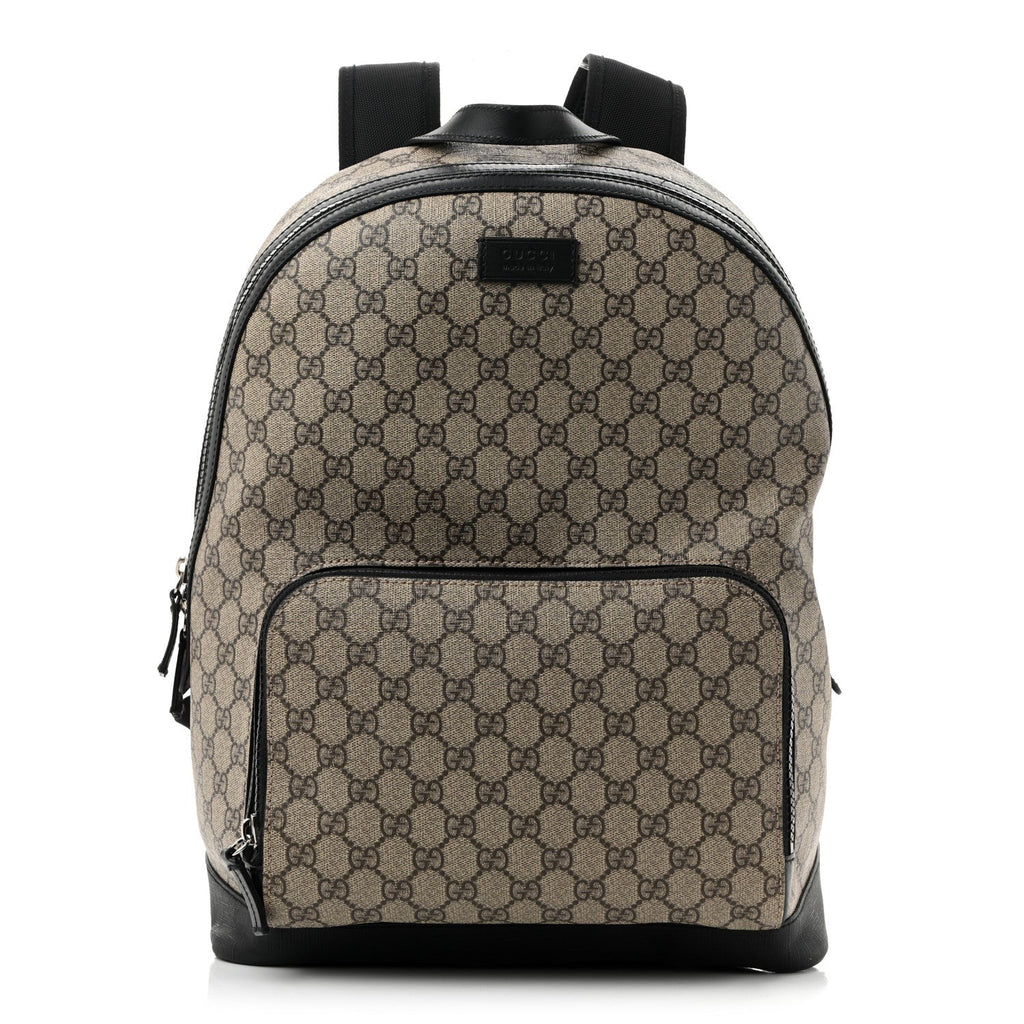GG Supreme Monogram Medium Backpack Black