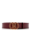 Plutone Calfskin Interlocking G 30mm Belt 100 40 Rosso Ancora