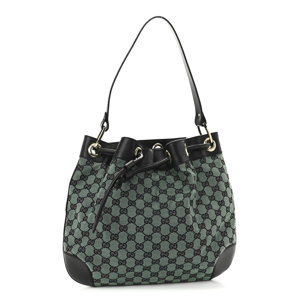 Monogram Drawstring Shoulder Bag Green