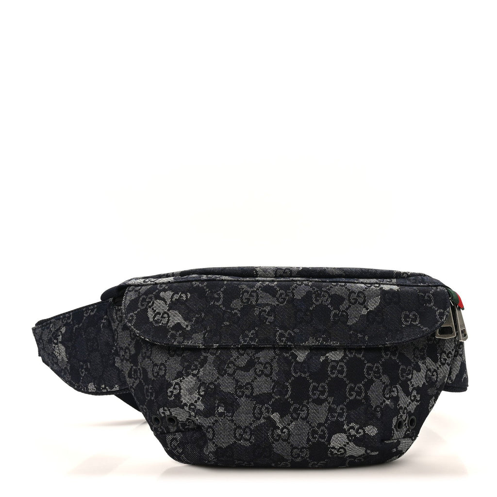 Canvas Monogram Camouflage Belt Bag Black