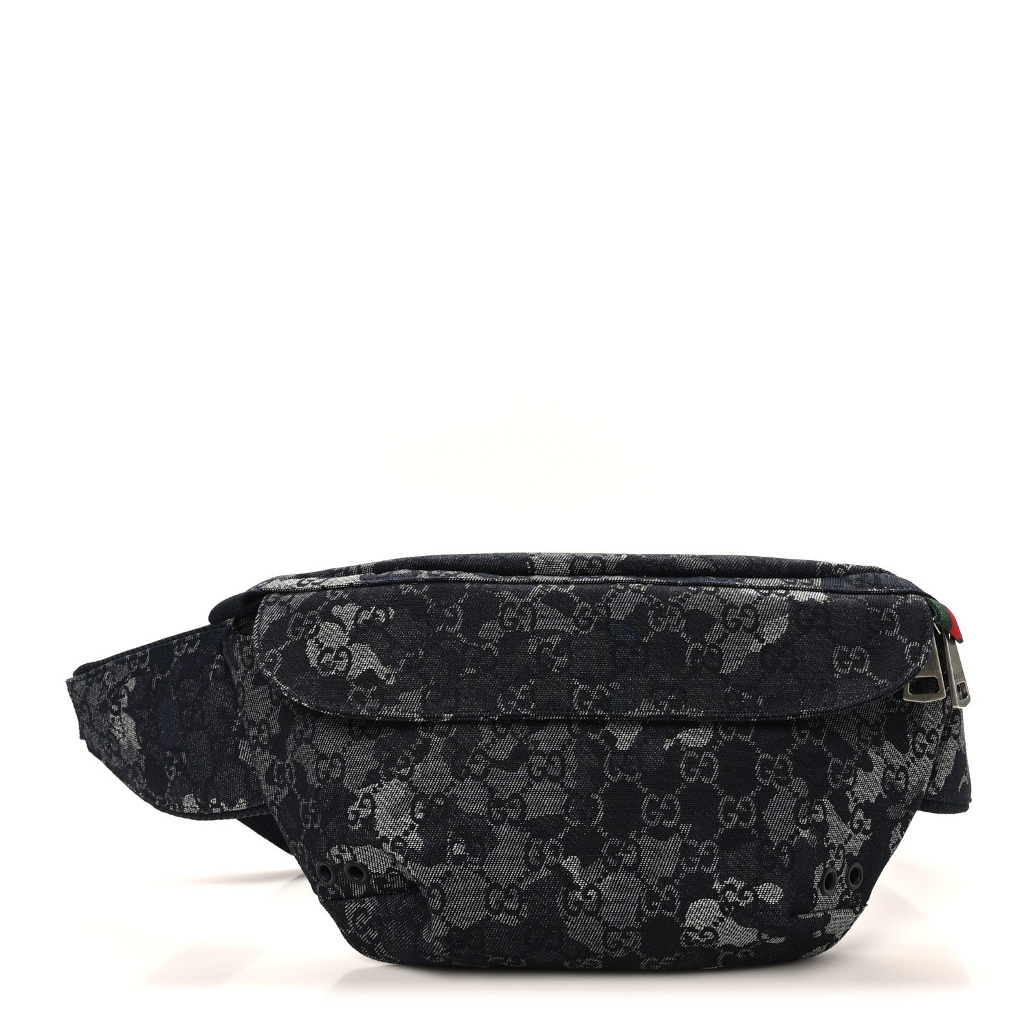 Canvas Monogram Camouflage Belt Bag Black