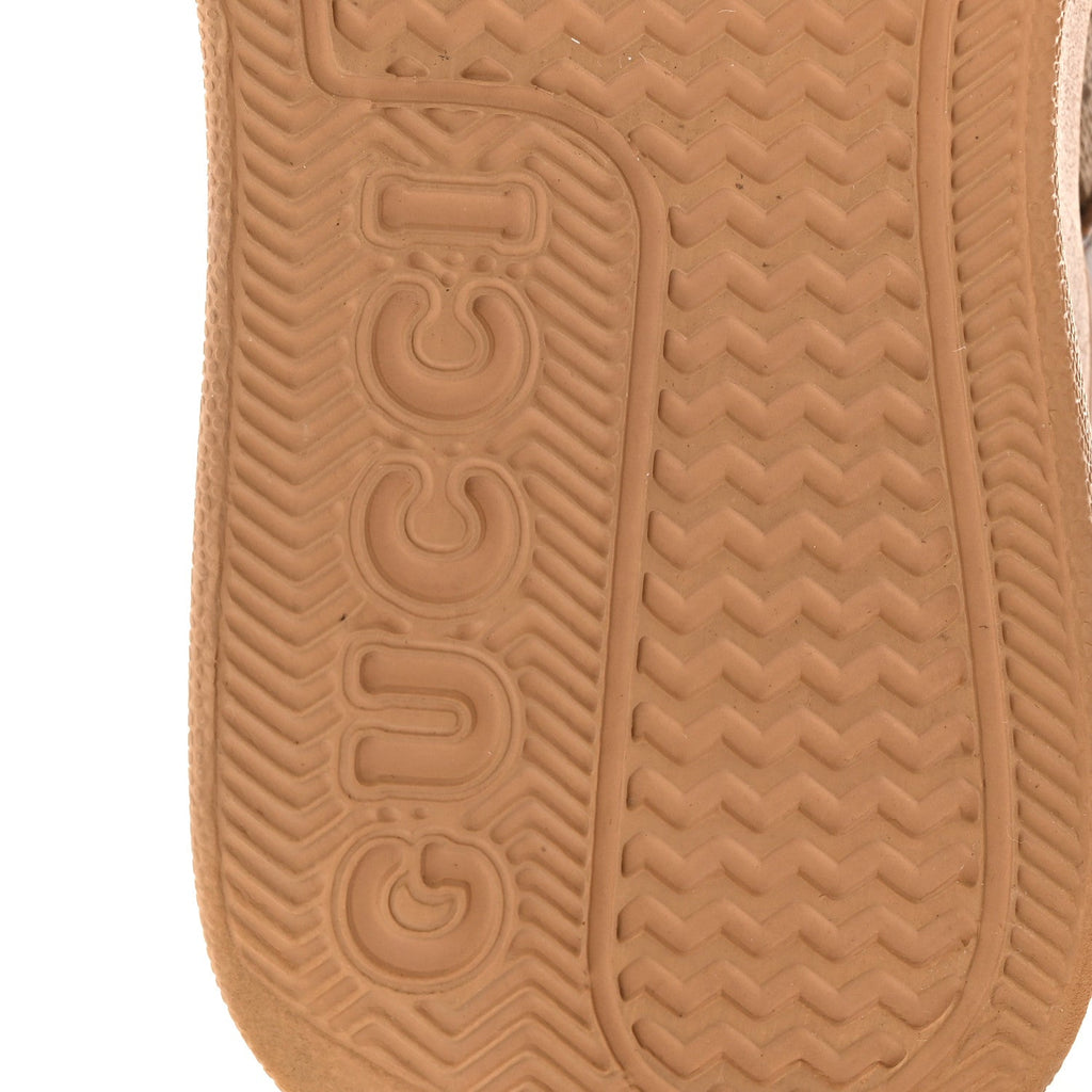 Calfskin GG Monogram Womens Platform 55mm Sneakers 35.5 Hezelnut Beige Ebony Mystic White