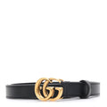 Calfskin Double G 20mm Belt 75 30 Black 75/30 Black