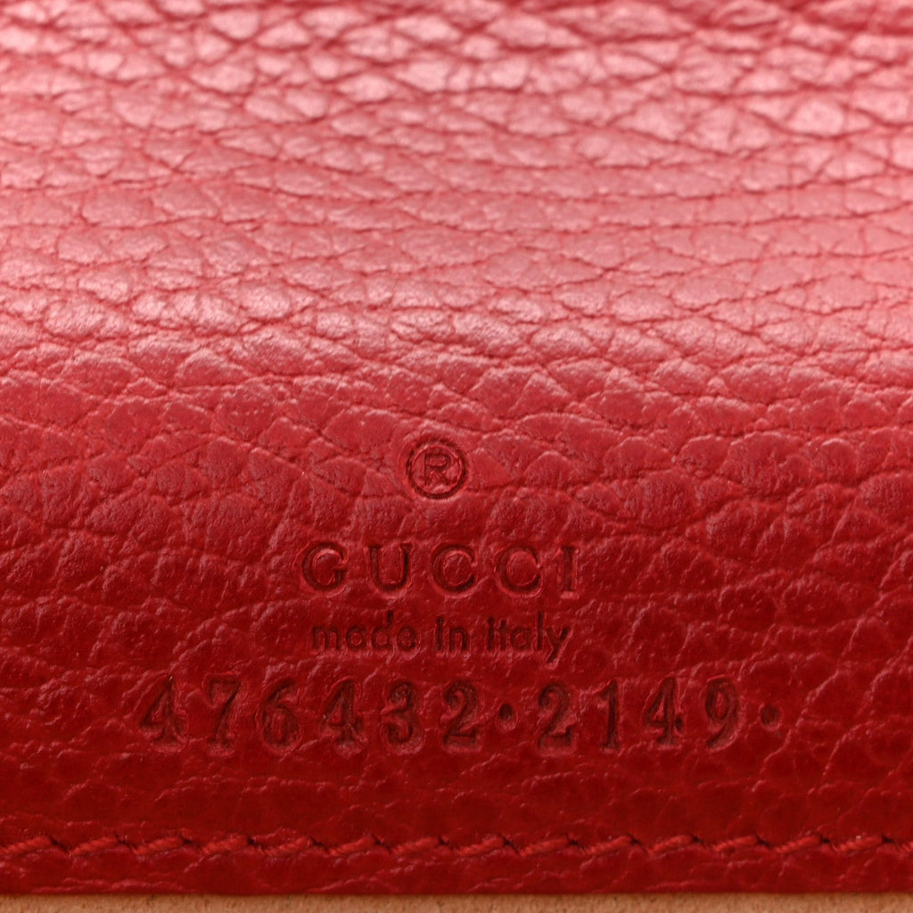 Dollar Calfskin Swarovski Crystal Small Dionysus Shoulder Bag Hibiscus Red