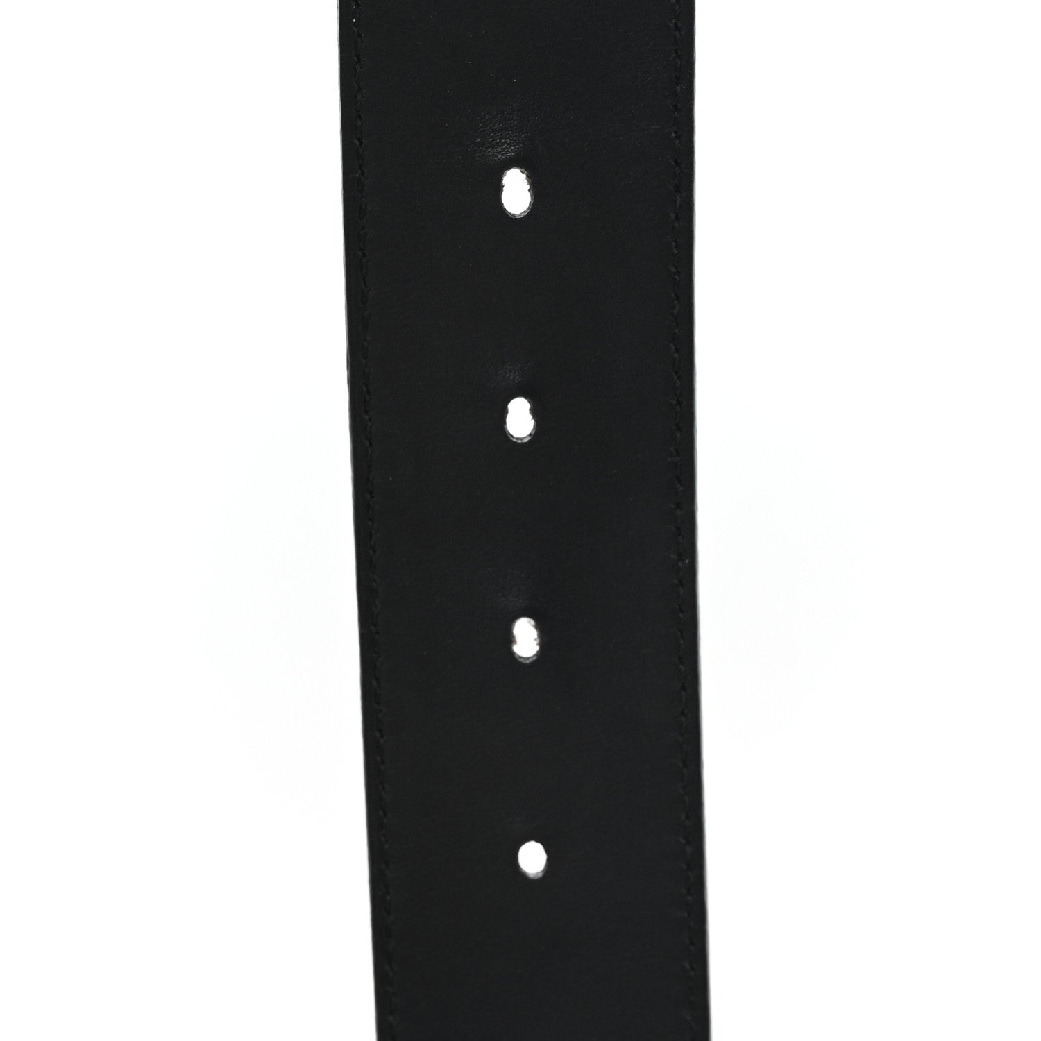 Textured Dollar Calfskin Nickel Double G 40mm Belt 75 30 Black