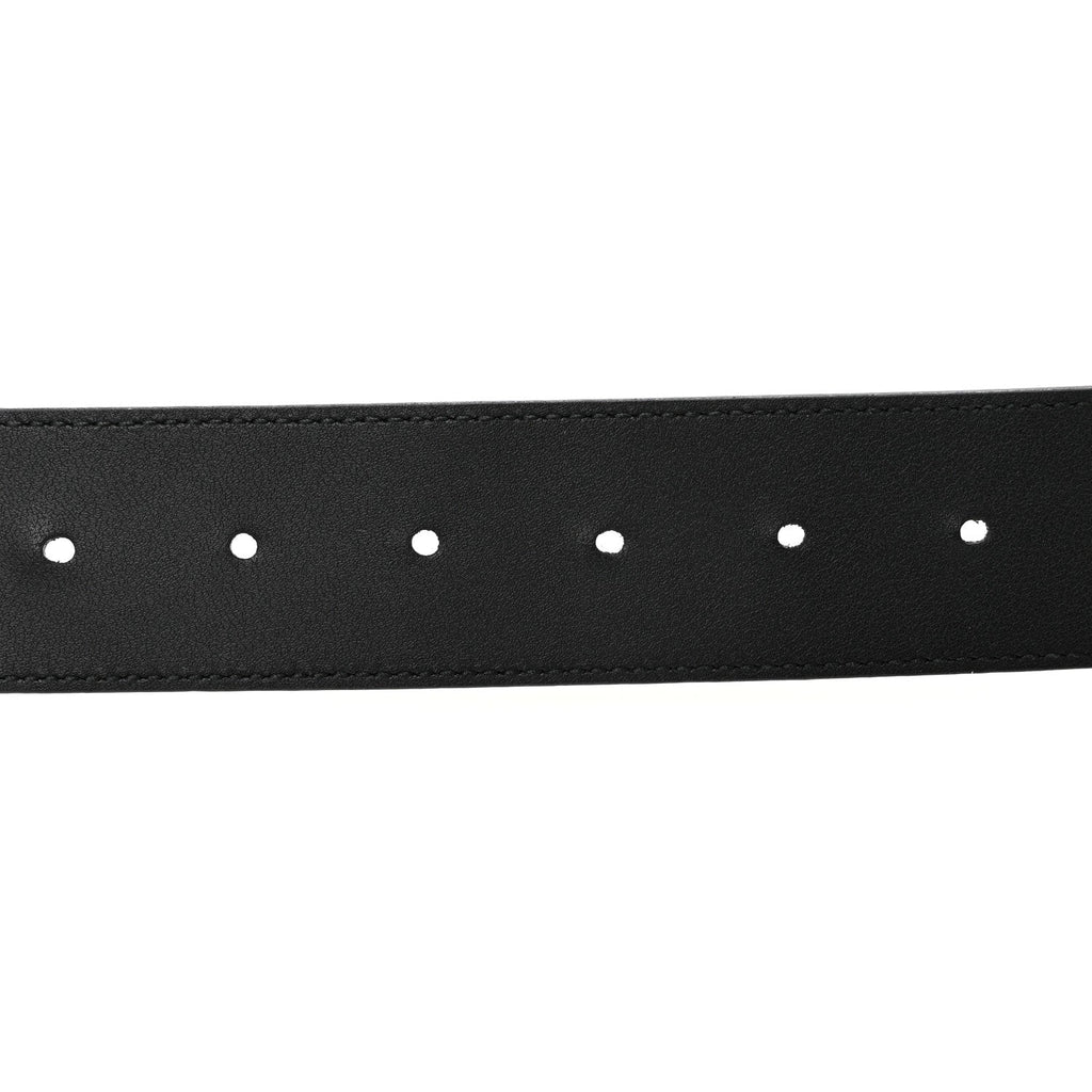 Moon Calfskin Torchon Double G 25mm Belt 75 30 Black