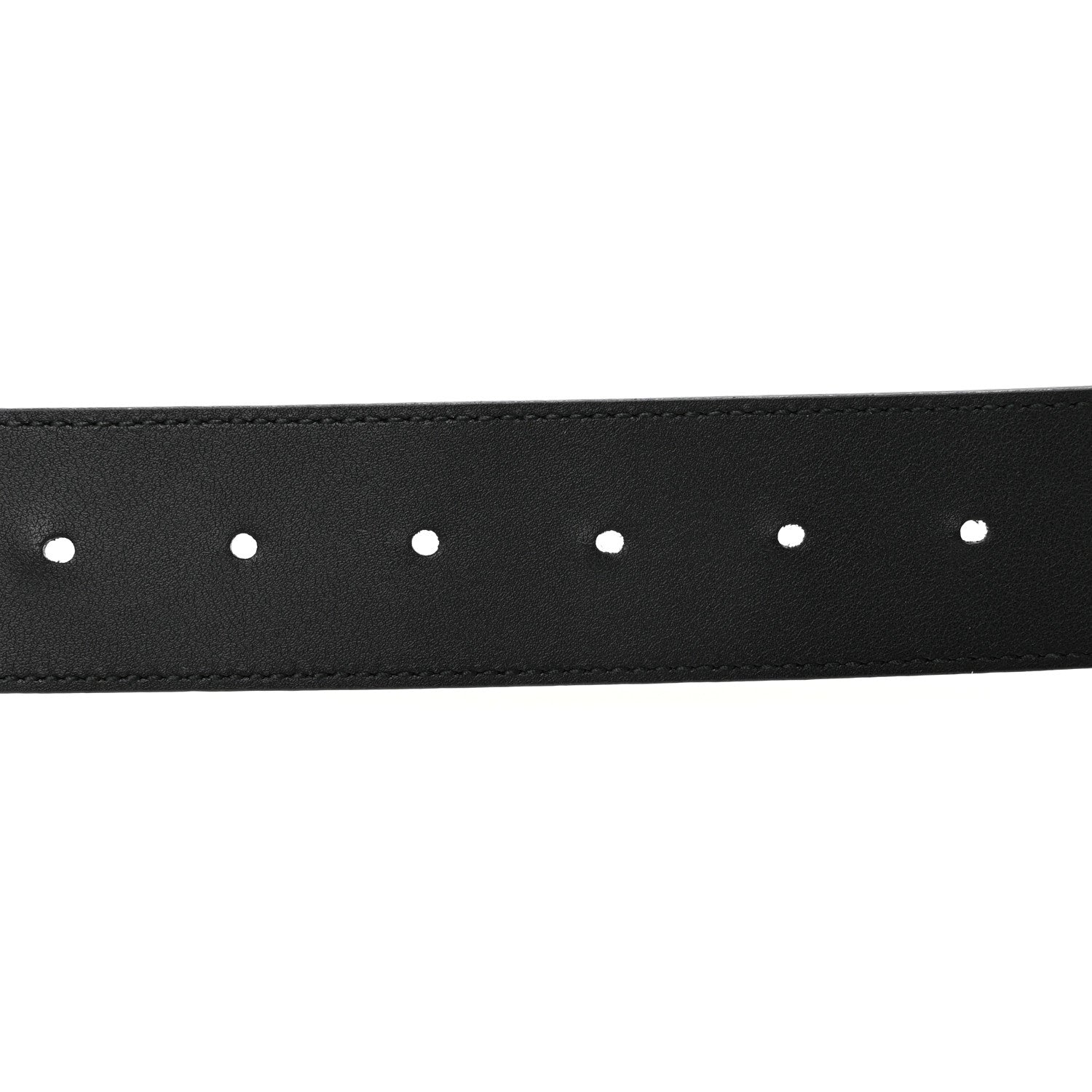Moon Calfskin Torchon Double G 25mm Belt 75 30 Black