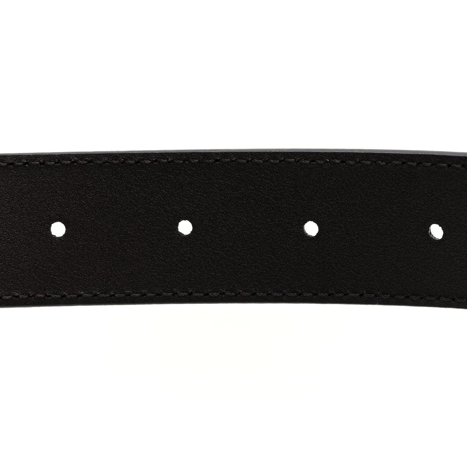 Plutone Calfskin Plaque GG 30mm Belt 80 32 Cocoa