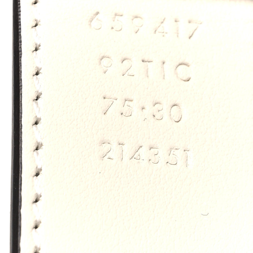 GG Supreme Monogram Plutone Calfskin Double G Reversible 30mm Belt 75 30 Beige Ebony Mystic White