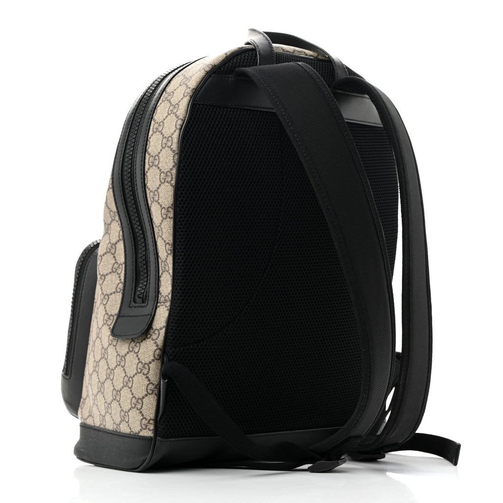 GG Supreme Monogram Medium Backpack Black