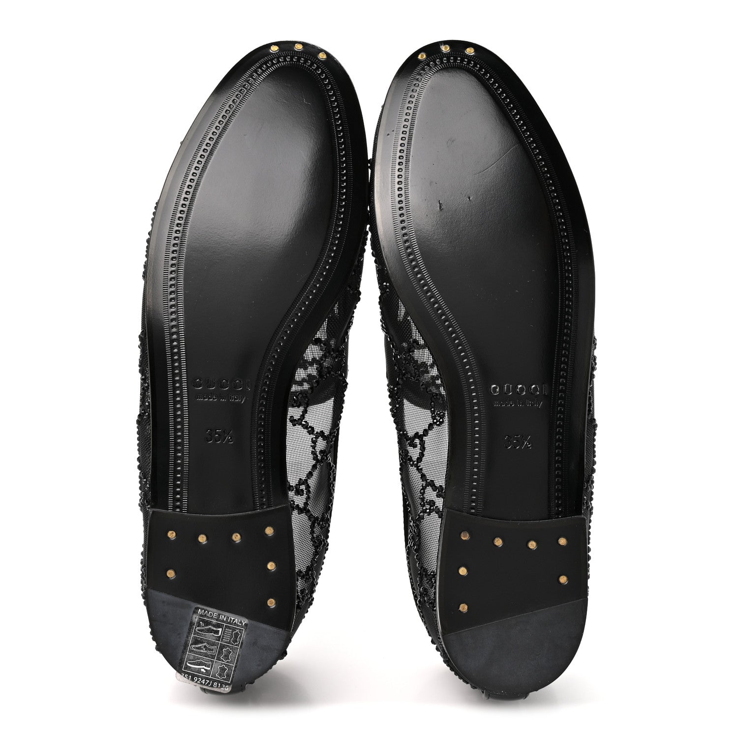 Tela Retino Kid Scamosciato Crystal GG Monogram Jordaan Loafer 35.5 Black