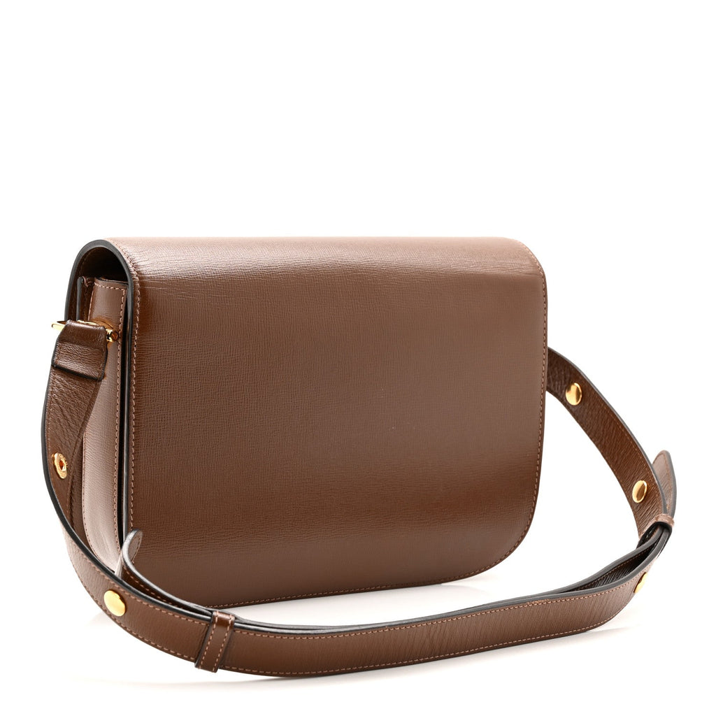 Azalea Calfskin Horsebit 1955 Shoulder Bag Brown Sugar