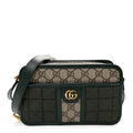 Monogram GG Mignon Textured Dollar Calfskin GG Supreme Monogram Quilted Mini GG Shoulder Bag Green Beige Ebony