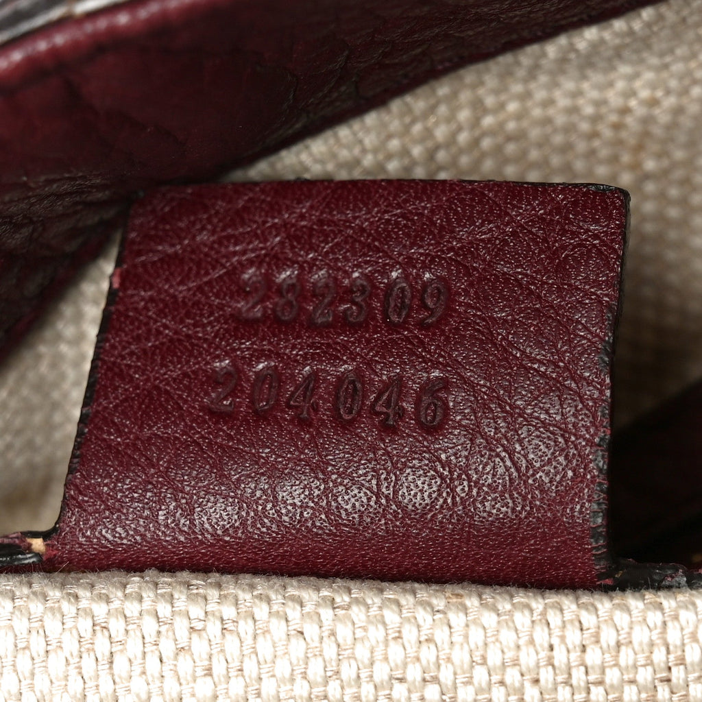 Pebbled Calfskin Medium Soho Shoulder Bag Bordeaux