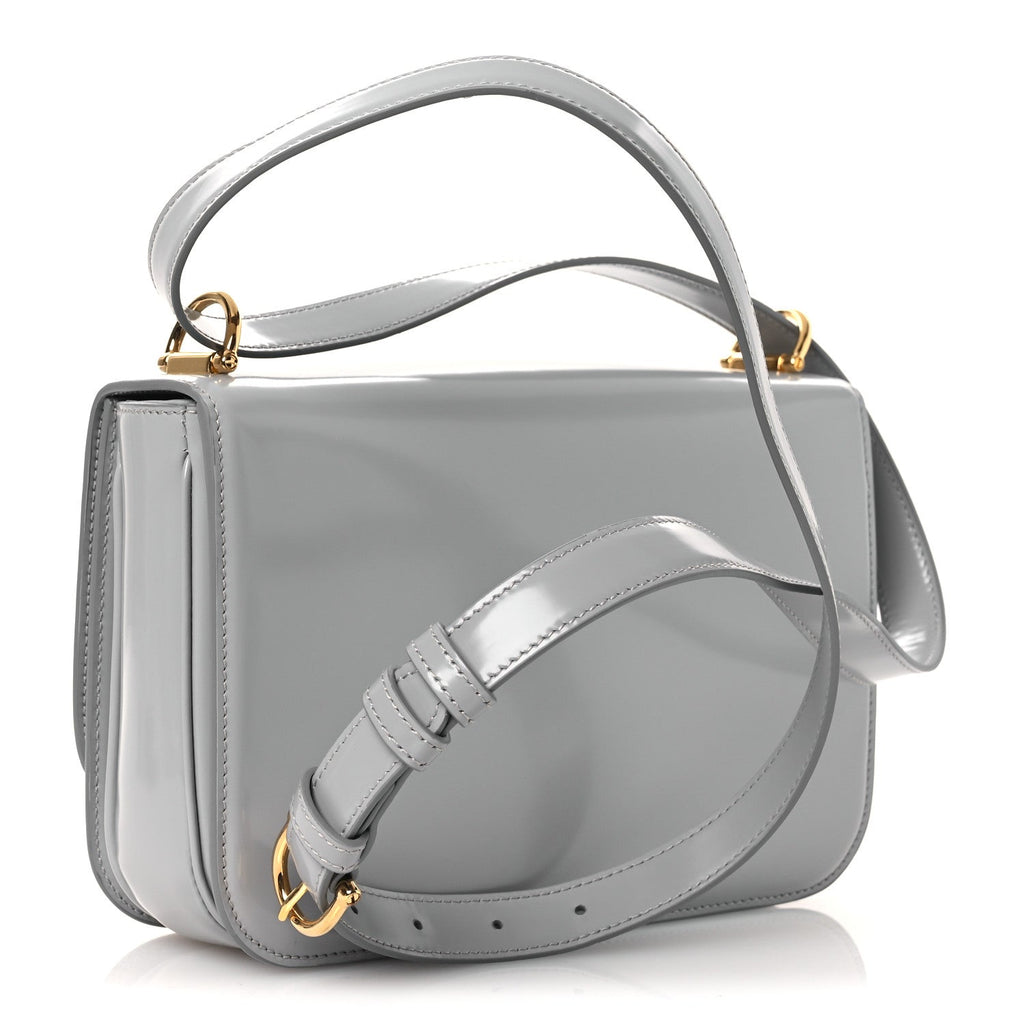 Calfskin Siena Small Shoulder Bag Grey
