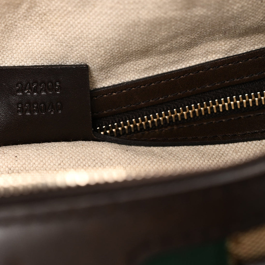 Monogram Selleria Calfskin Vintage Web Medium Boston Beige Ebony Cocoa