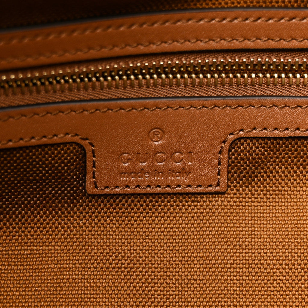 Calfskin Beatrix Horsebit Large Tote Bag Brown