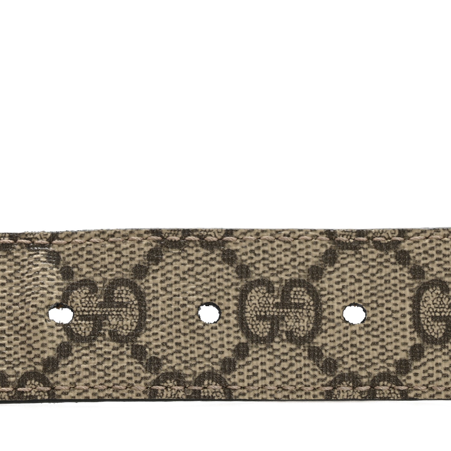 GG Supreme Monogram Plutone Calfskin Double G Reversible 75 30 Belt Beige Ebony New Acero