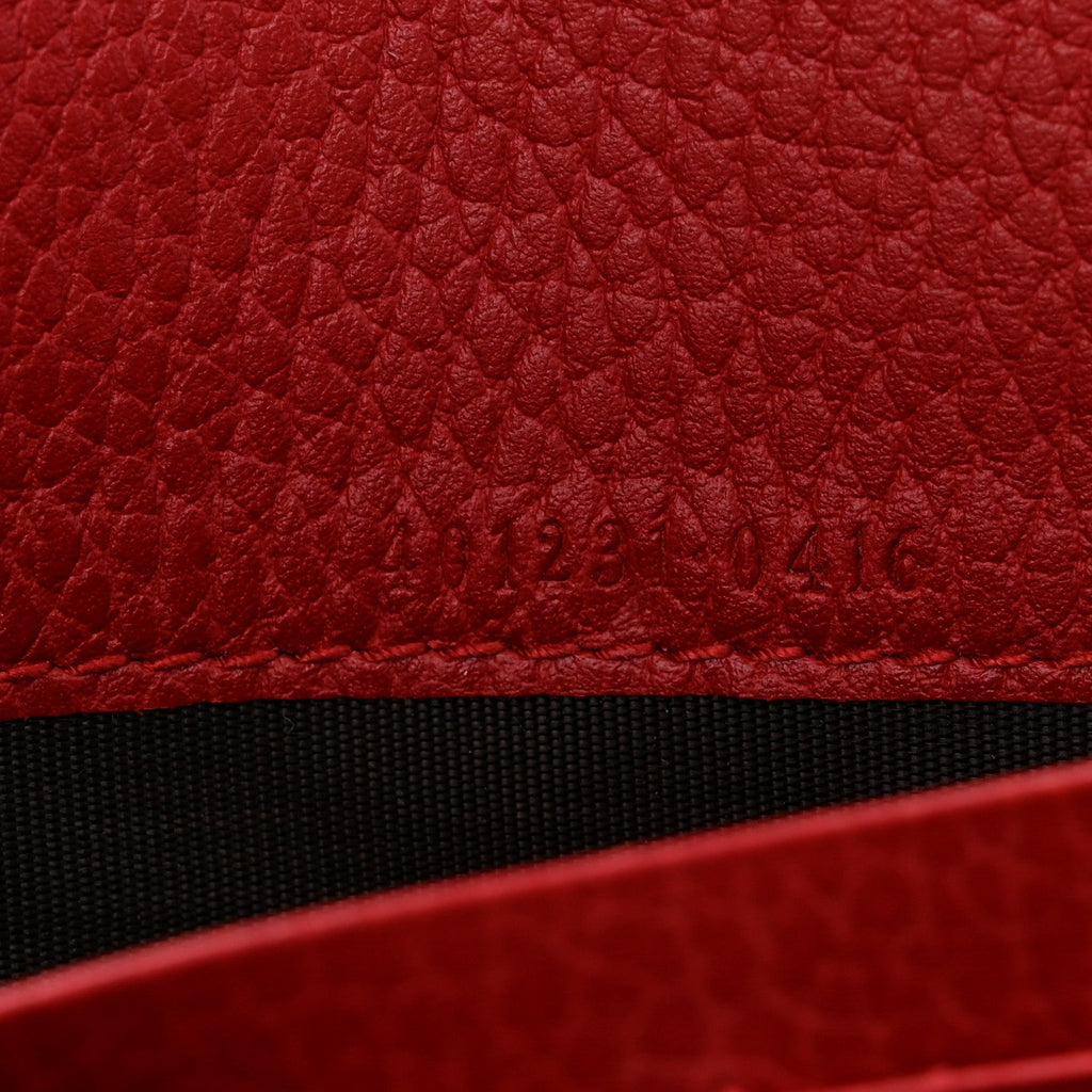 Calfskin Mini Dionysus Chain Wallet Hibiscus Red