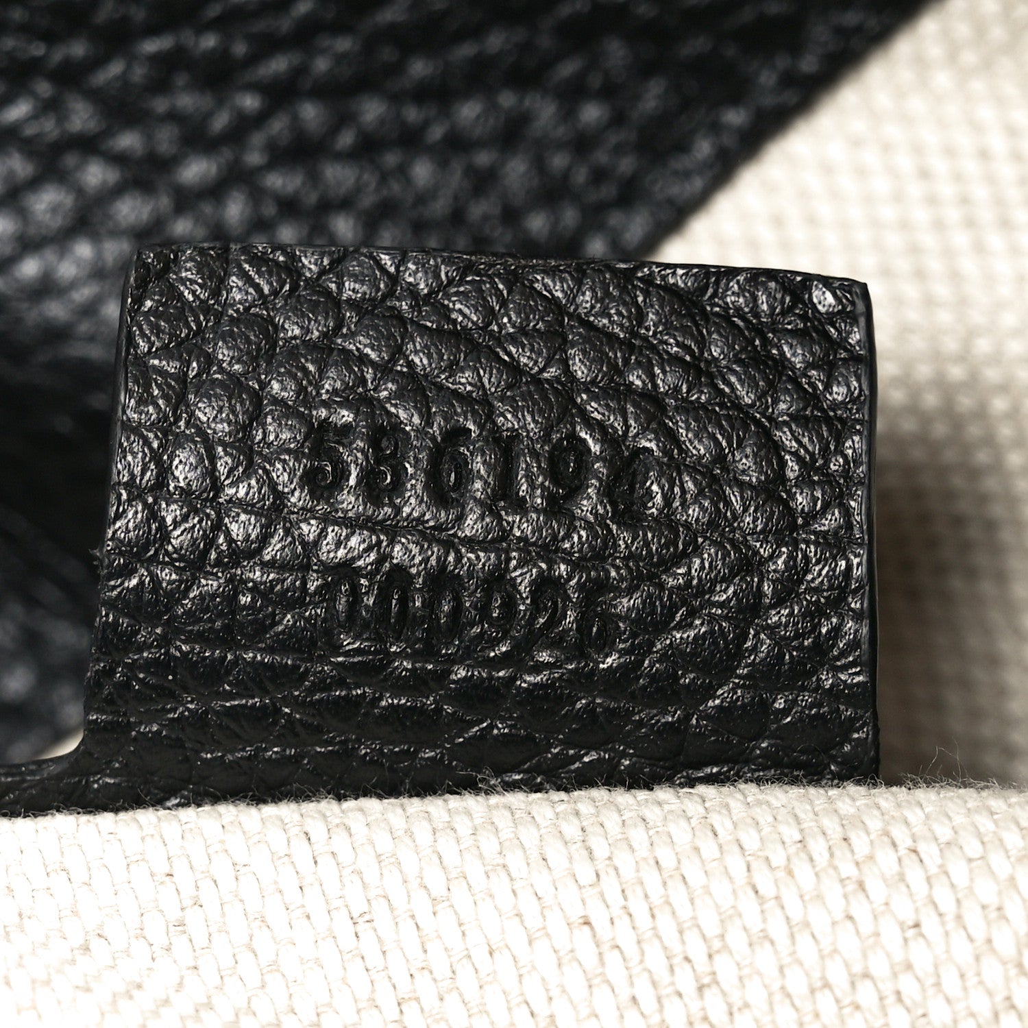 Pebbled Calfskin Large Soho Hobo Black