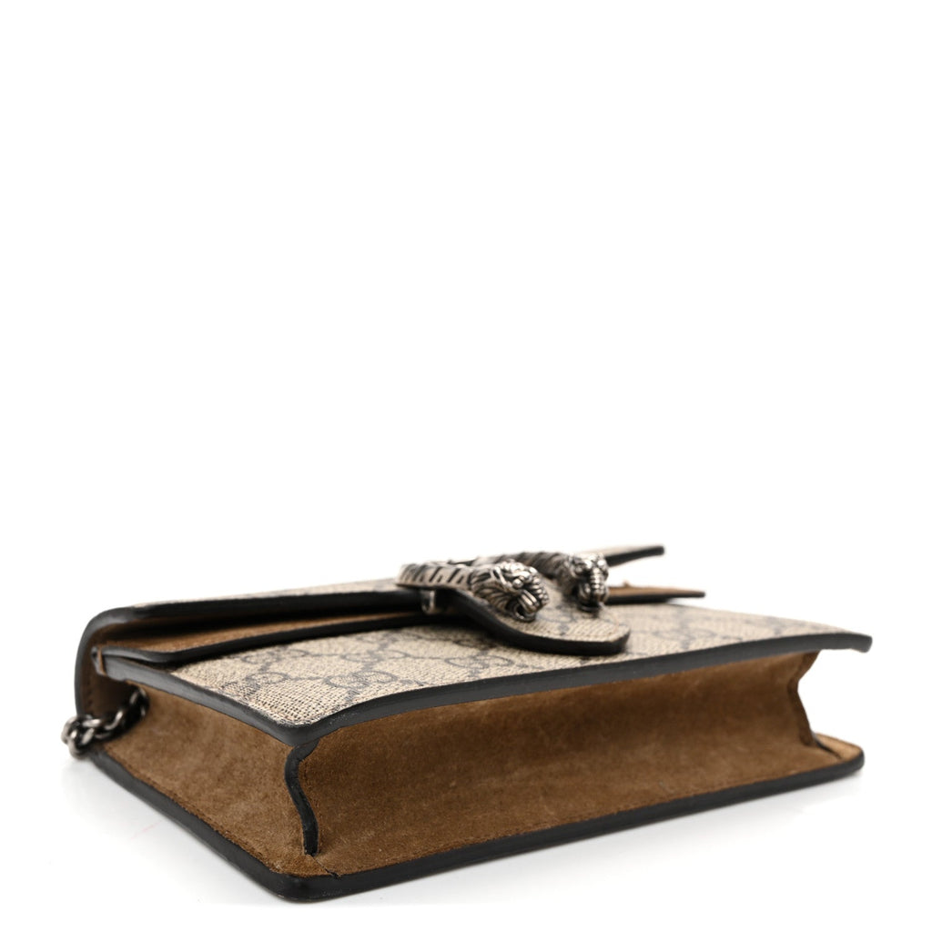 GG Supreme Monogram Super Mini Dionysus Shoulder Bag Taupe