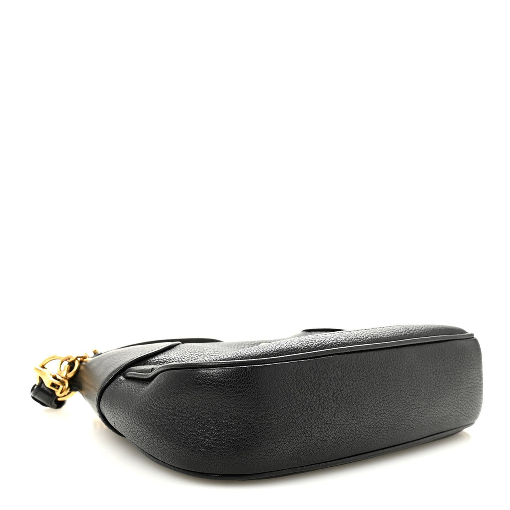 Goatskin Small Aphrodite Shoulder Bag Black