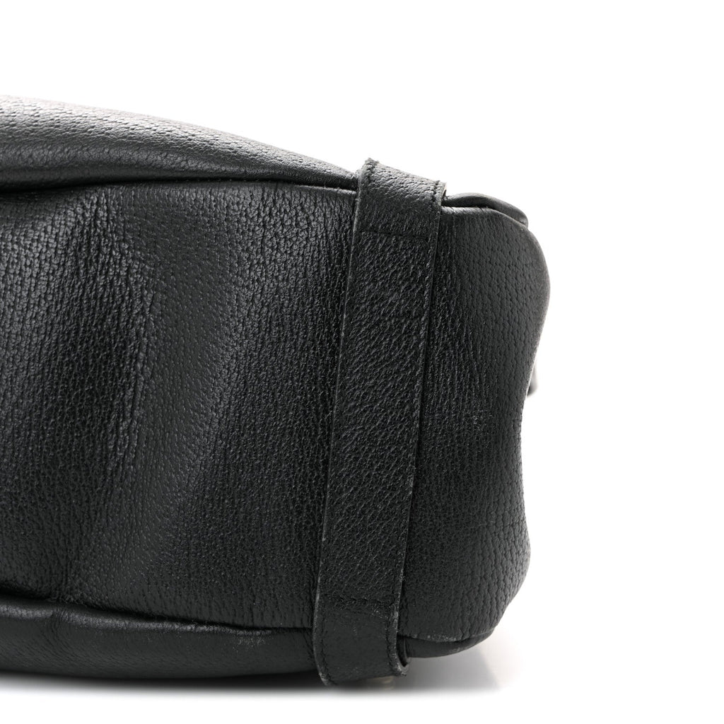 Calfskin Medium Abbey Shoulder Bag Black