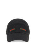 Gucci 8757364HBKG Logo-Embroidered Cotton Baseball Cap — Black