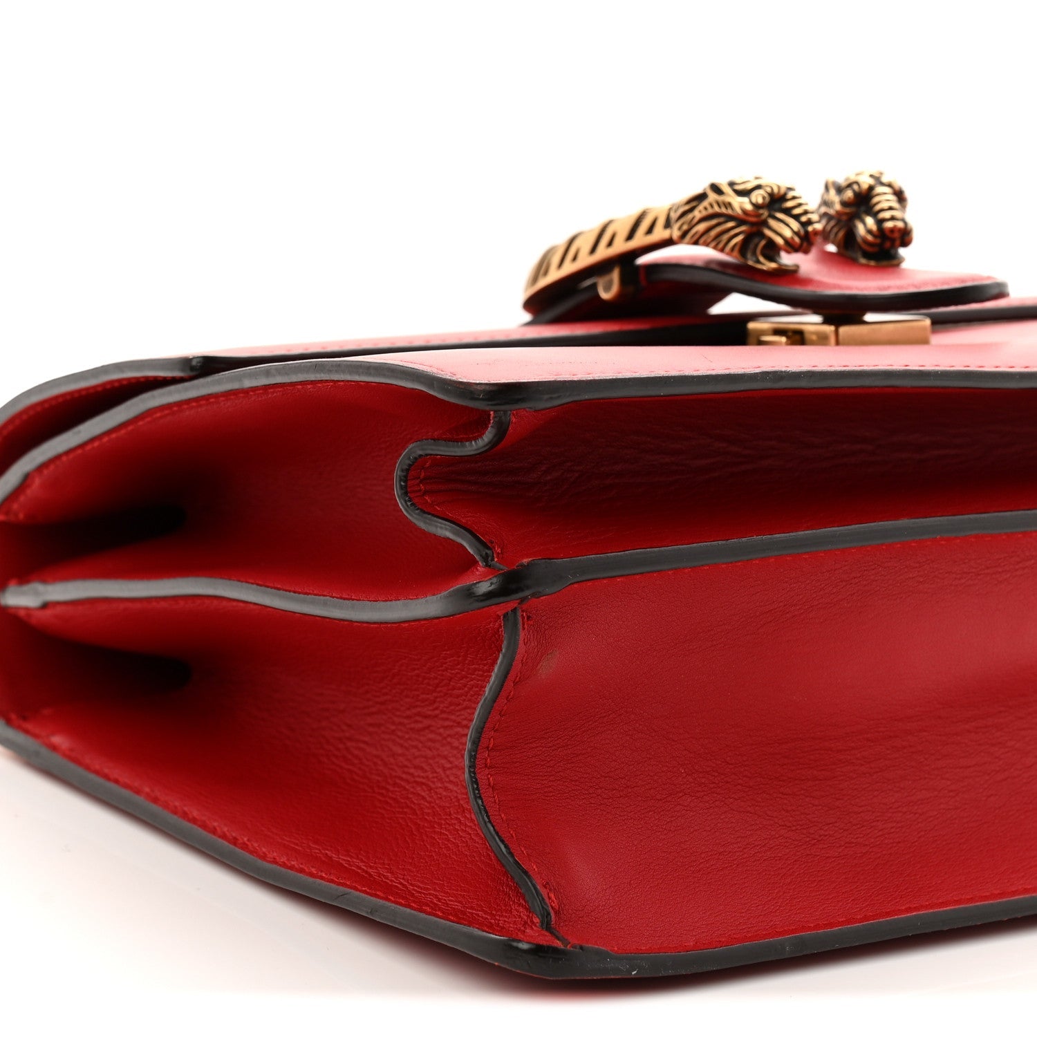 Dollar Calfskin Crystal Web Medium Dionysus Bamboo Top Handle Bag Hibiscus Red Black Diamond