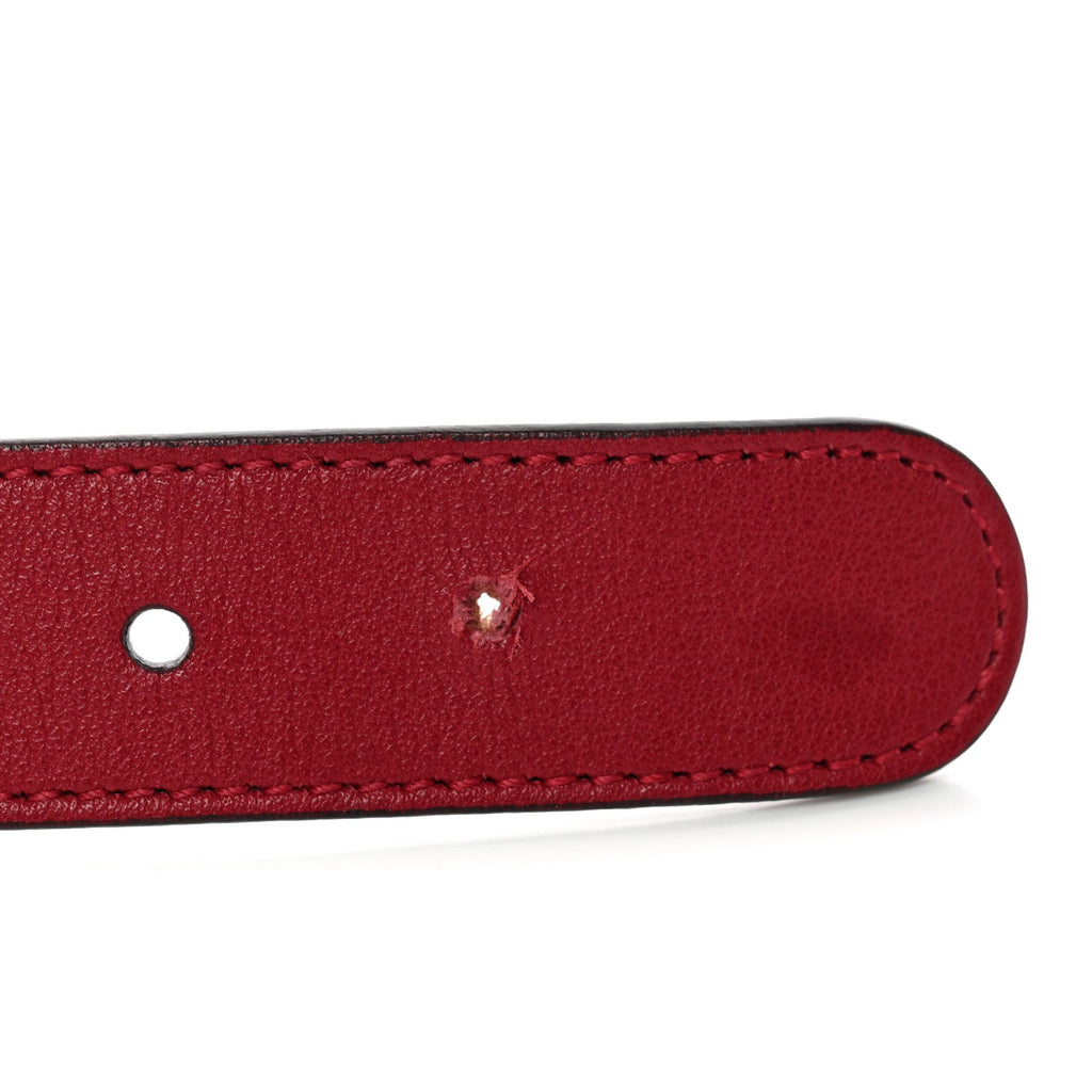 Calfskin Kids Double G 20mm Belt M Red