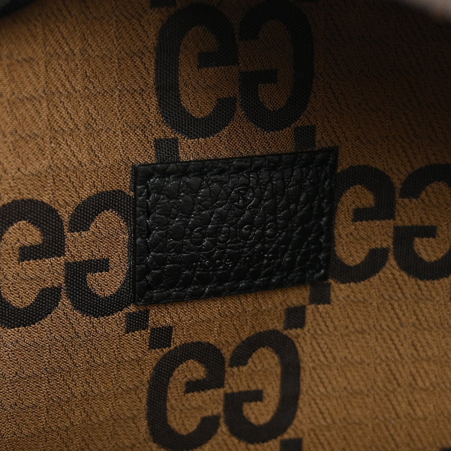 Recycled Polyester Monogram Jumbo GG Belt Bag Ebony Beige