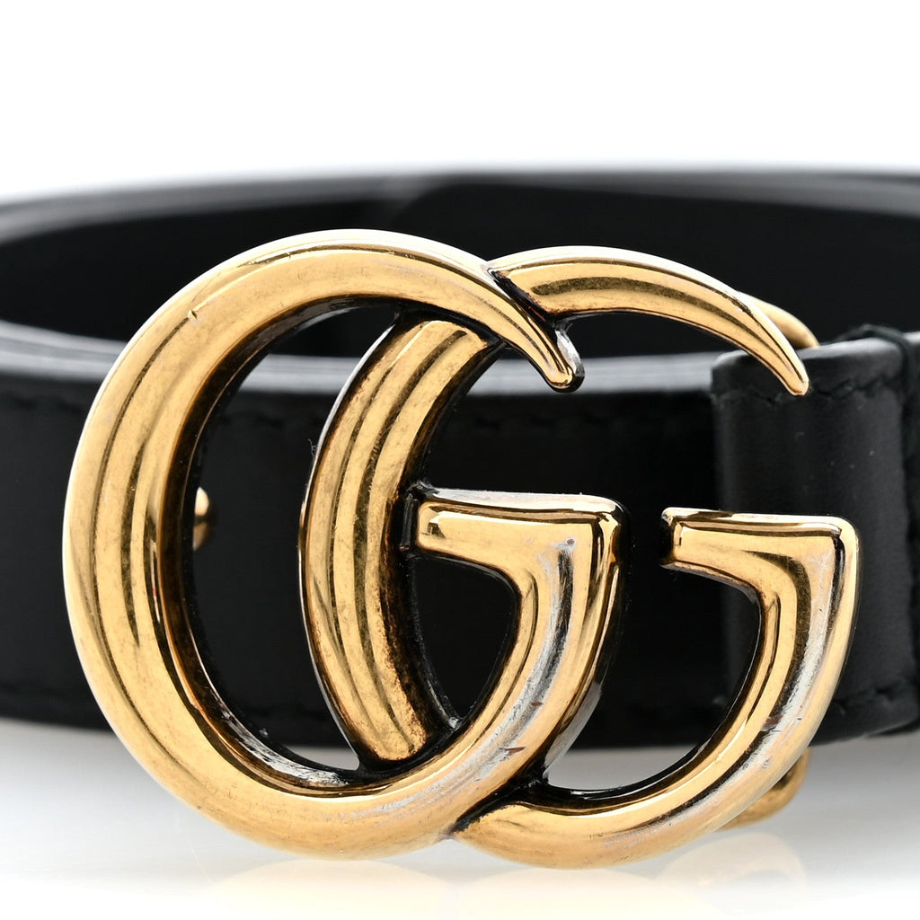 Calfskin Double G 20mm Belt 80 32 Black