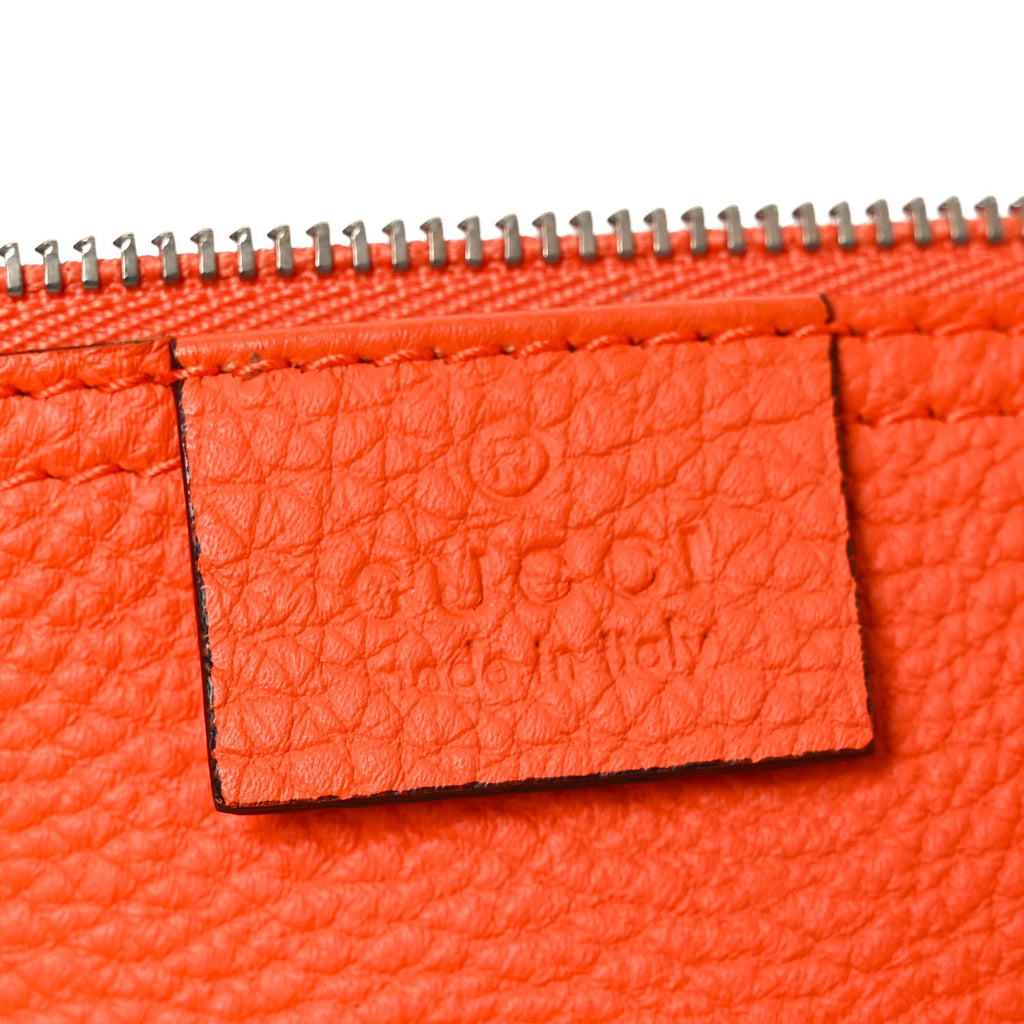 Soft Grained Calfskin Large Jackie Hobo Orange