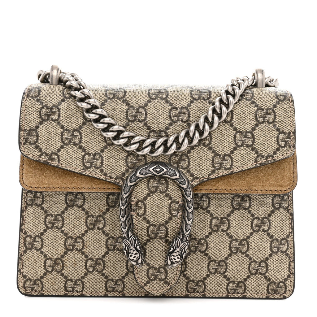 GG Supreme Monogram Mini Dionysus Shoulder Bag Taupe
