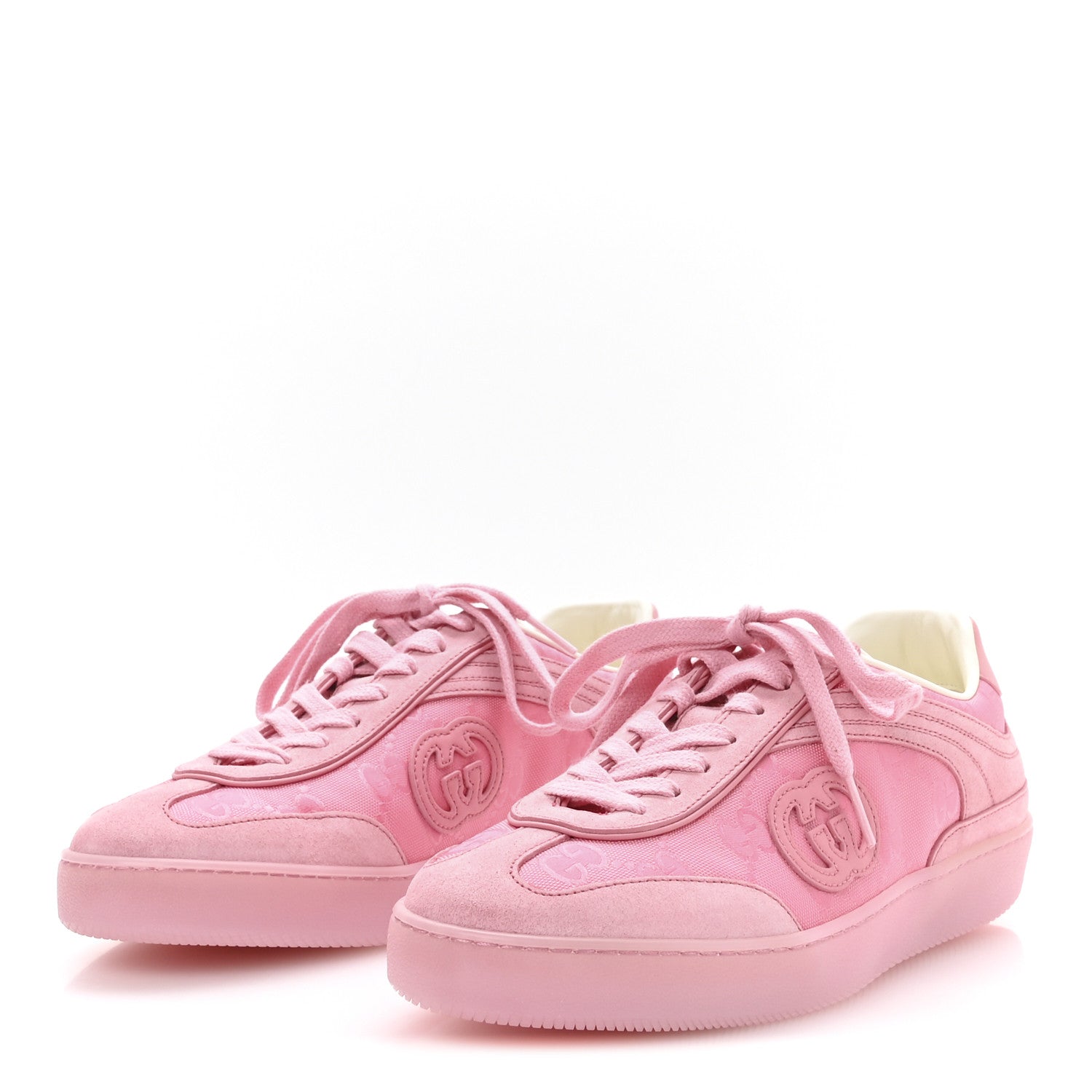 Suede Sweet GG Monogram Womens G75 Sneakers 39 Butterfly Pink