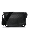 Imprime Monogram Medium Double Buckle Flap Messenger Bag Black