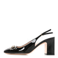 Vernice Crystal Horsebit Lady Slingback Pumps 38.5 Black