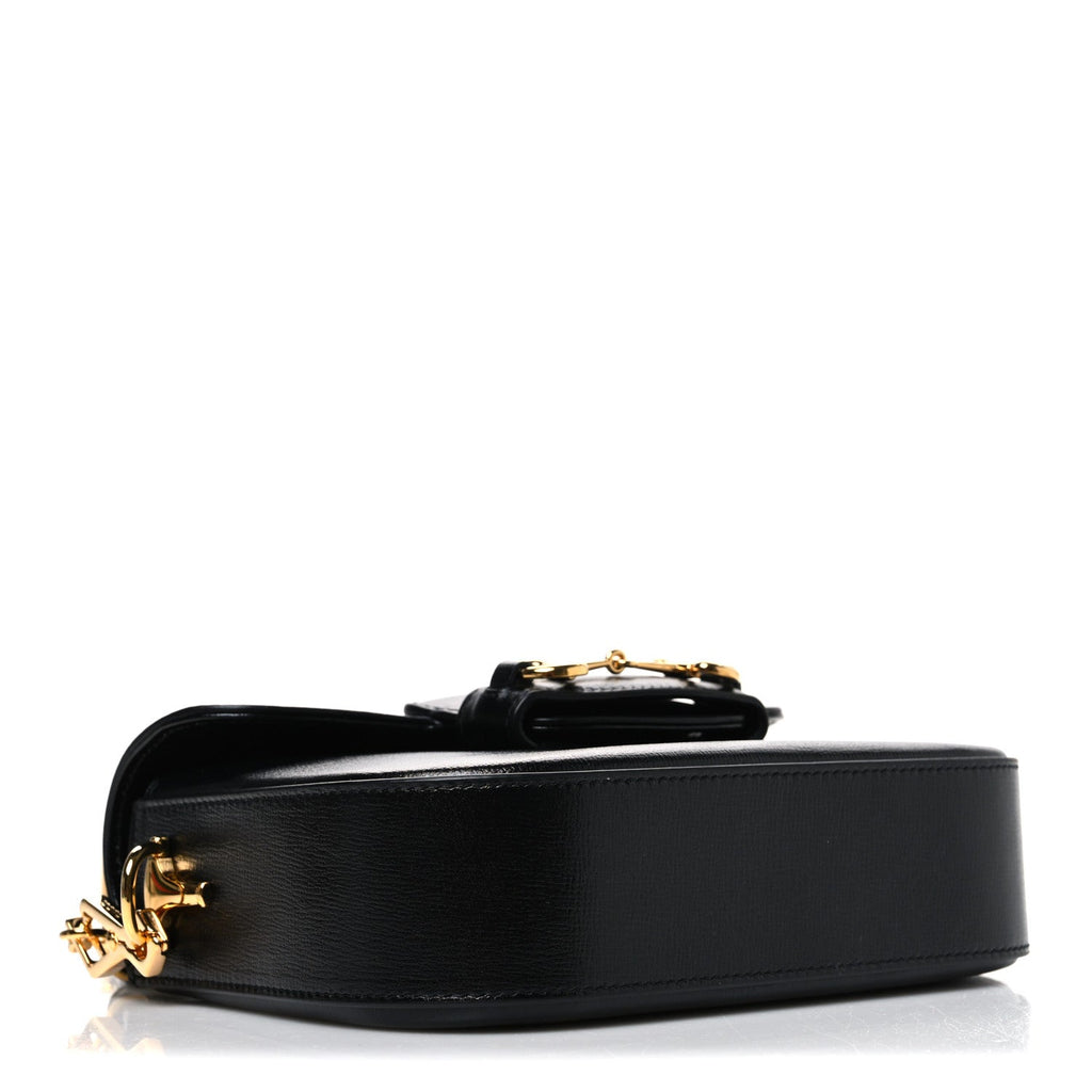 Azalea Calfskin Web Mini Horsebit 1955 Shoulder Bag Black